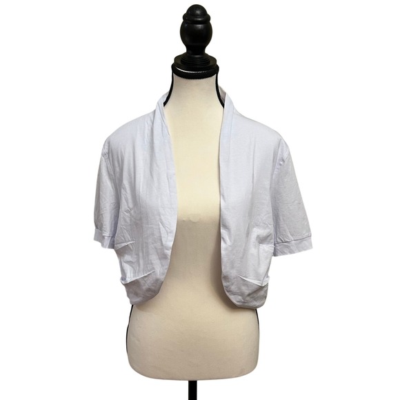 Belle Poque Women's Shrug Bolero Cropped Cardigan Top Short Sleeve Open Front - Picture 1 of 8